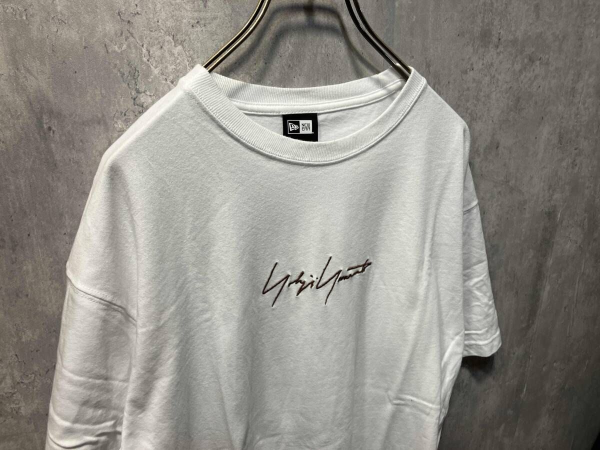 19 ss YOHJI YAMAMOTO POUR HOMME × ERA オレンジ刺繍ロゴカットソー ホワイト 半袖Tシャツ XLヨウジヤマモトプールオム ニューエラ