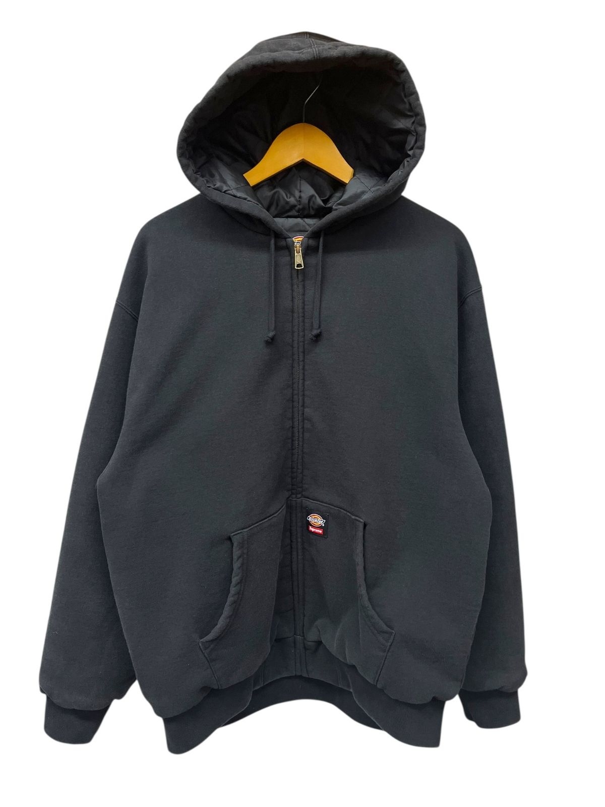 Supreme シュプリーム Supreme×Dickies 25 AWQuilted Lined Zip Up Hooded ジップパーカー M ブラック メンズ 199