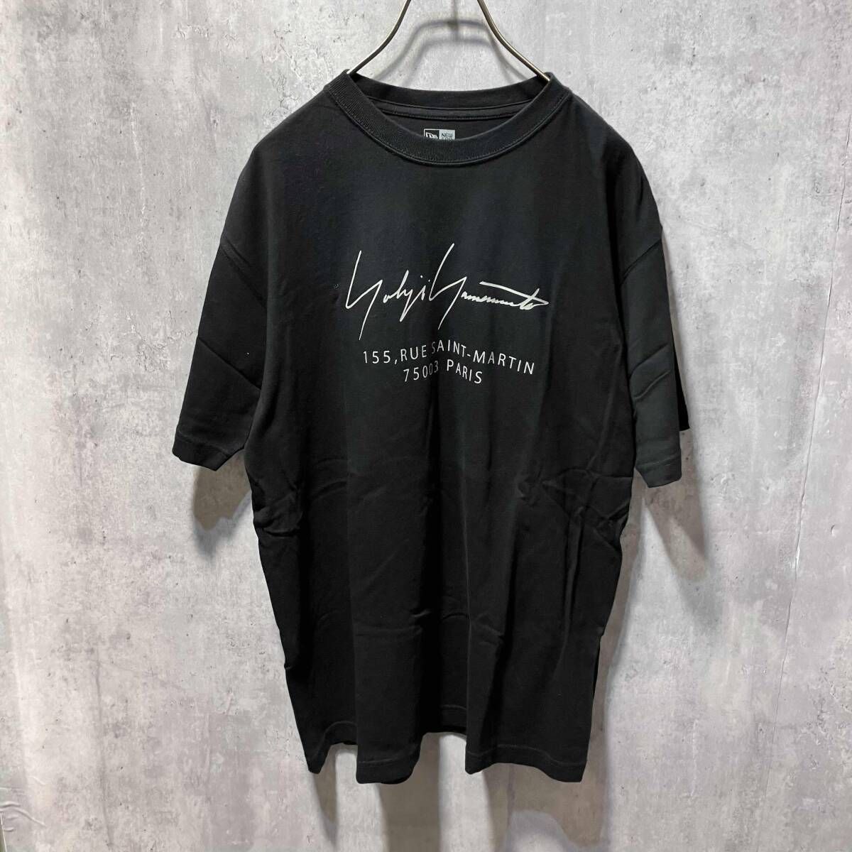 20 aw YOHJI YAMAMOTO POUR HOMME ERA ロゴプリントカットソー ブラック 半袖Tシャツ XL ヨウジヤマモトプールオム ニューエラ