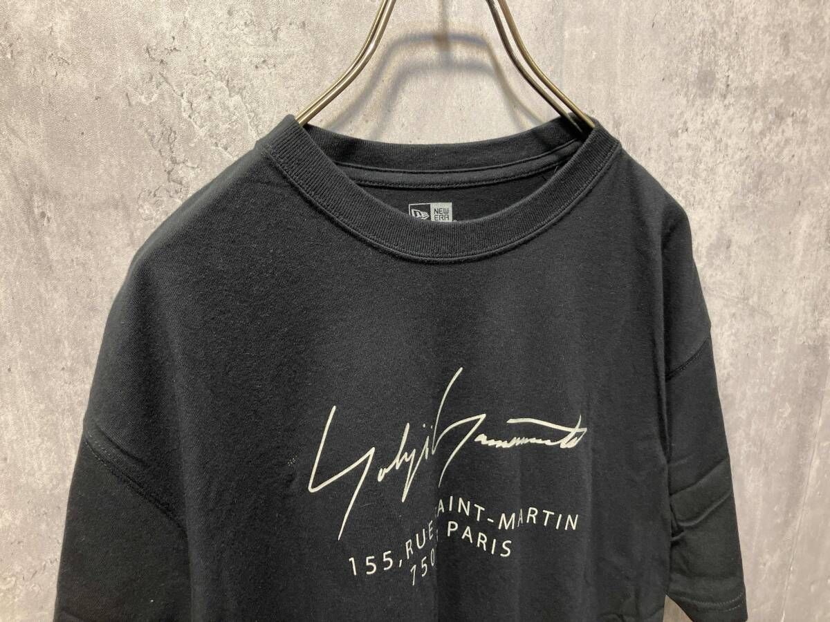 20 aw YOHJI YAMAMOTO POUR HOMME × ERA ロゴプリントカットソー ブラック 半袖Tシャツ XL ヨウジヤマモトプールオム ニューエラ