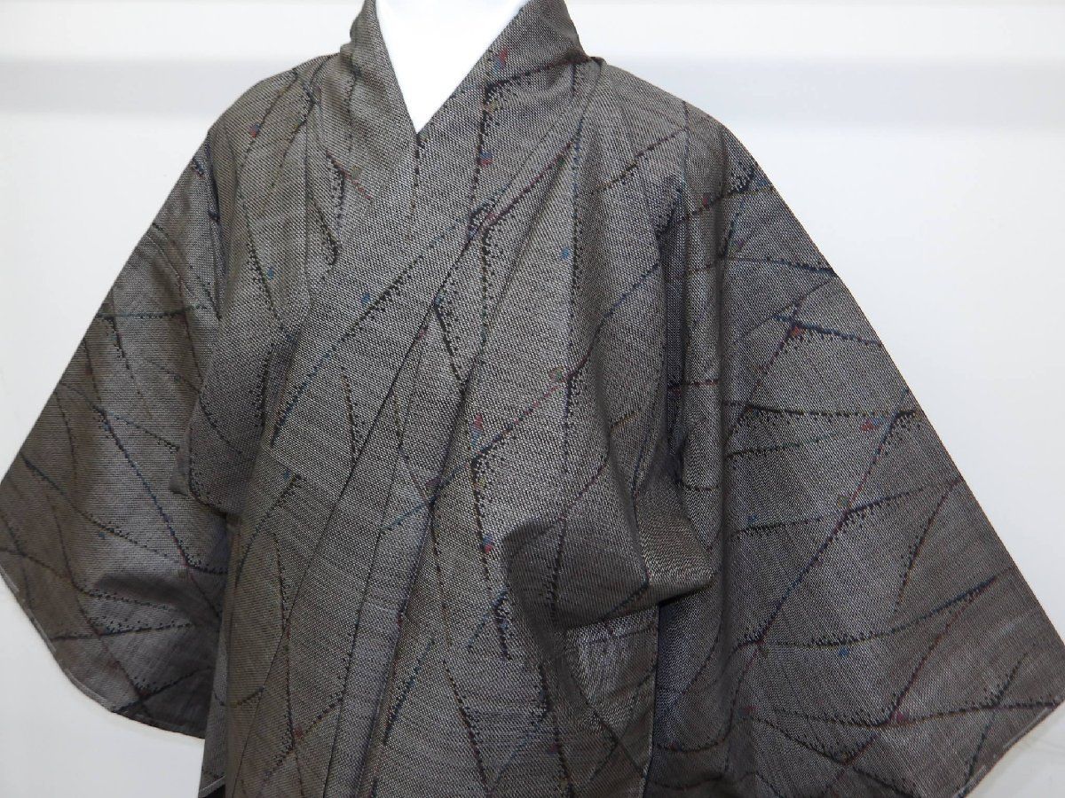 P 41059 本場 泥大島紬 袷 九マルキ 仕立て上がり品 ｔ