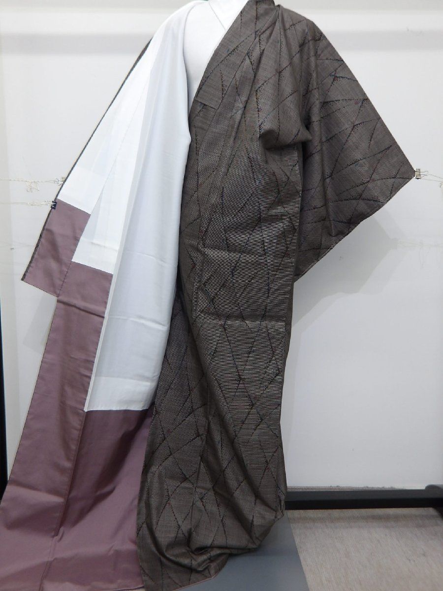 P 41059 本場 泥大島紬 袷 九マルキ ♥仕立て上がり品 ｔ