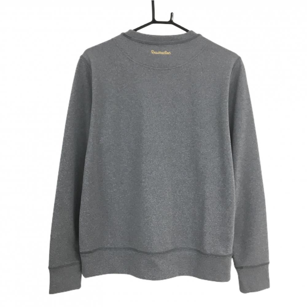 レザレクション トレーナー グレー 薄手 ロゴ刺しゅう メンズ M ゴルフウェア Resurrection