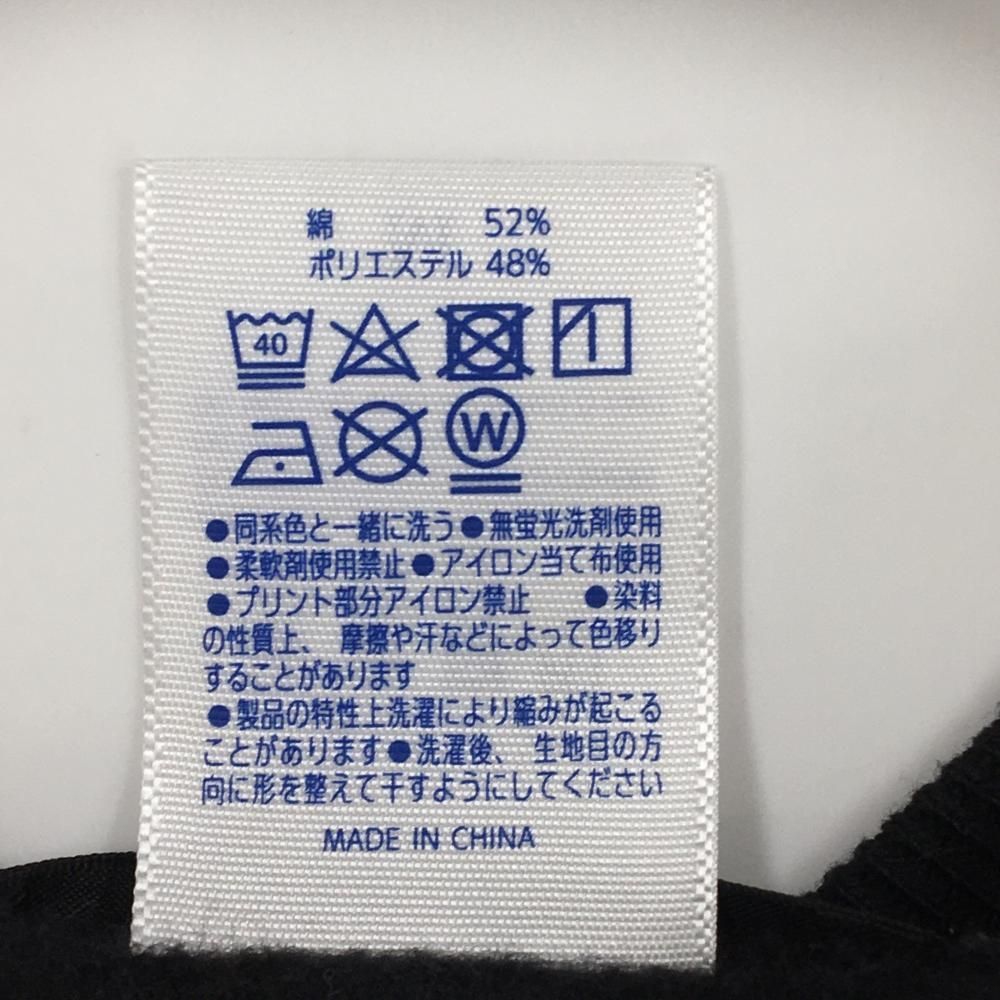 美品】ゴルフィッカーズ トレーナー 黒×白 裏起毛 スウェット ロゴ