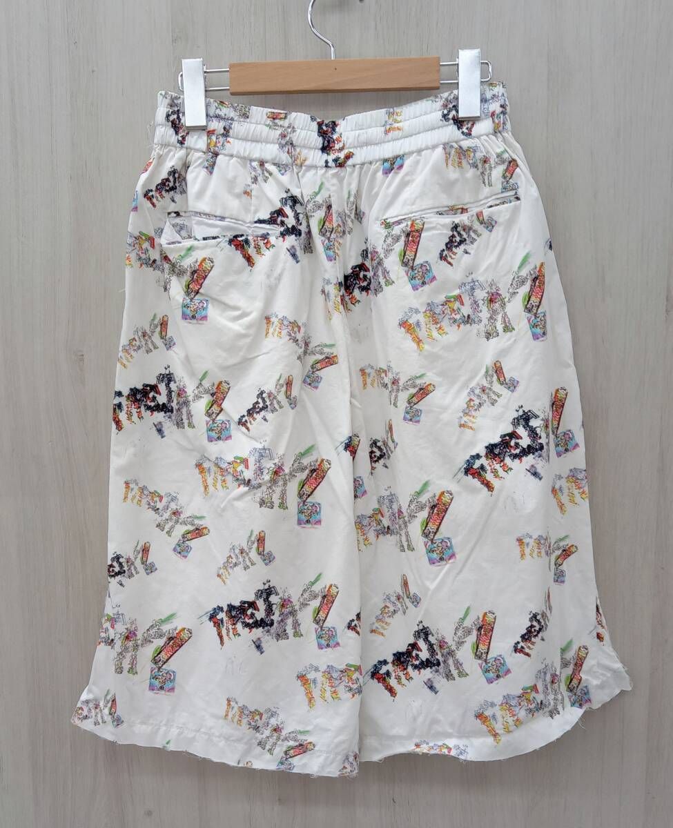 ファセッタズム コラボ ハーフ綿パン ABH-PT-U 08 総柄ボリュームハーフパンツ ホワイト サイズ00