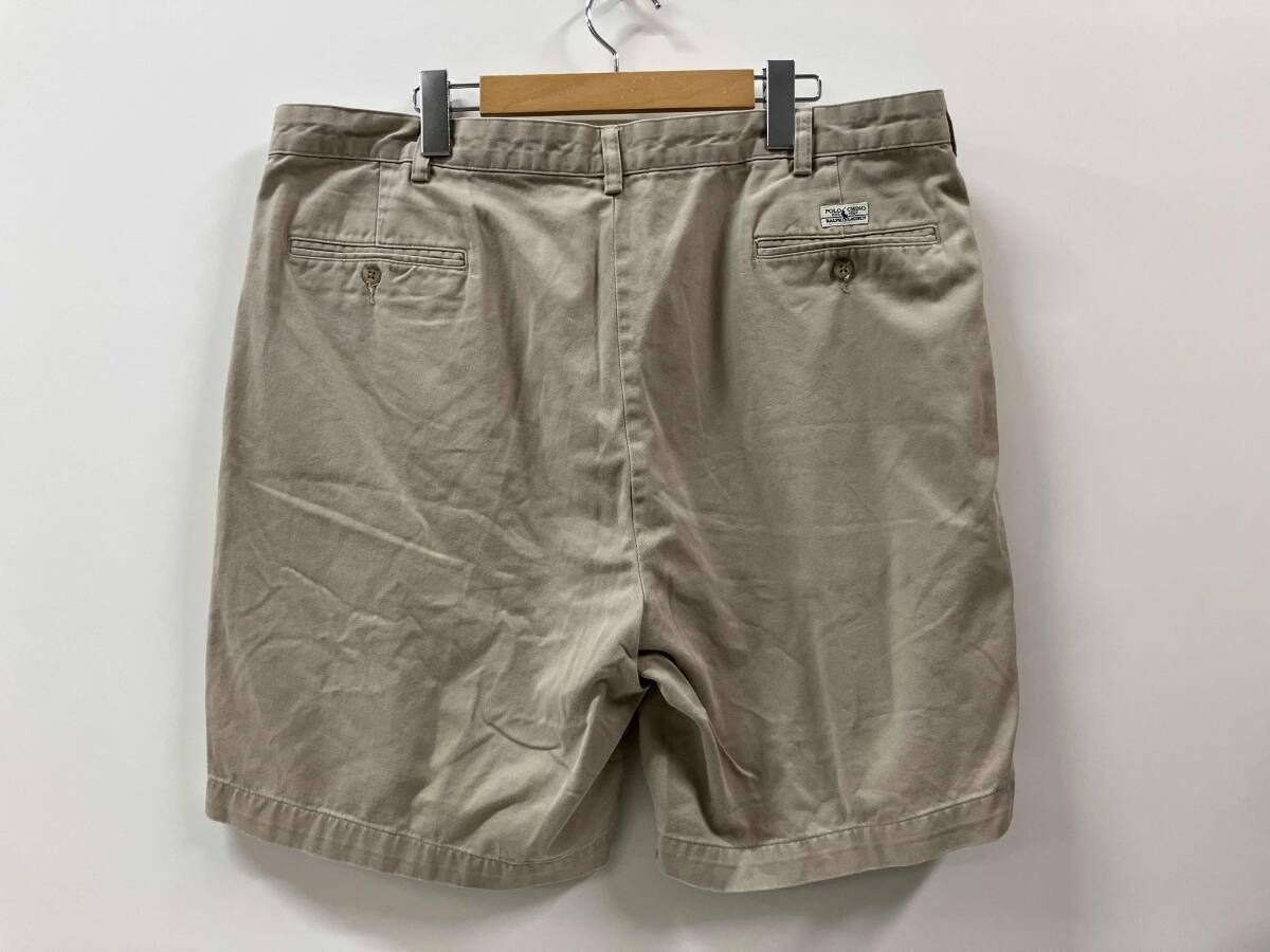 RALPH LAUREN ラルフローレン チノショーツ 2タック ドミニカ共和国製 ハーフパンツ ショートパンツ ベージュ コットン