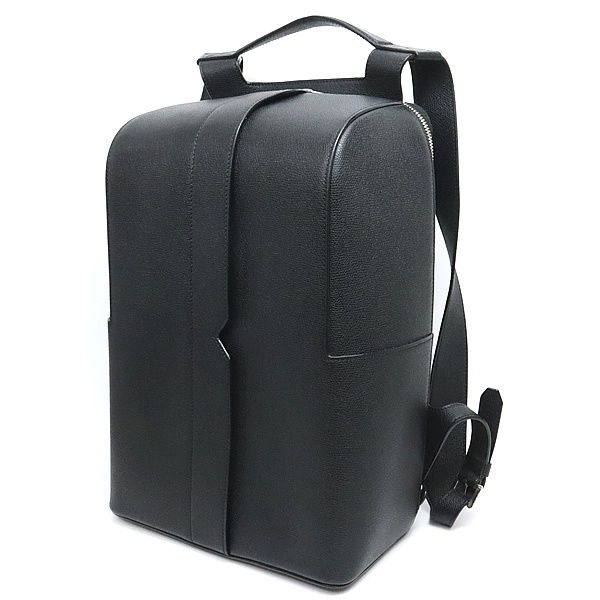 ヴァレクストラ Valextra Vライン バックパック ソフトカーフスキン ブラック SV金具 17808