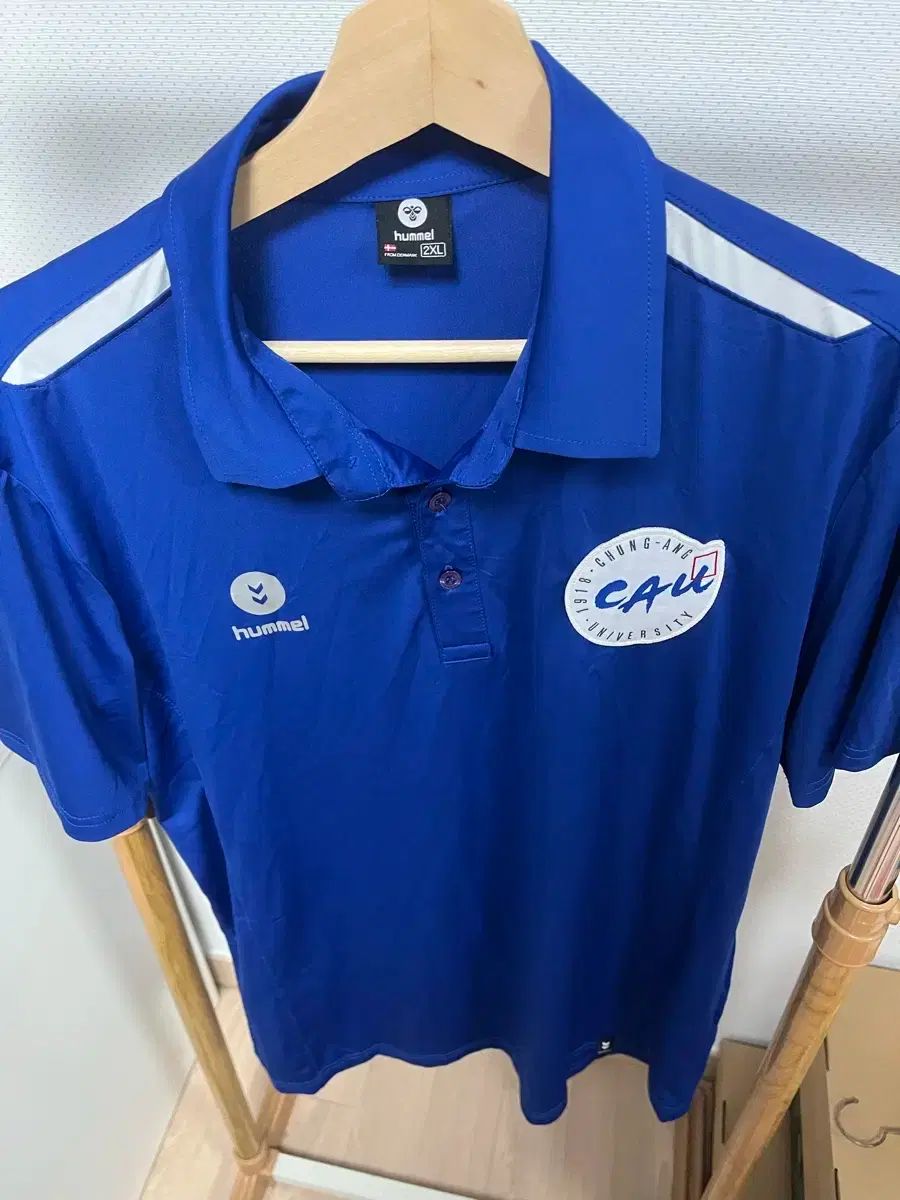 2 XL 中央大学 サッカー部 選手用支給用 hummel ヒュンメル トレーニングウェア 半袖 トップス