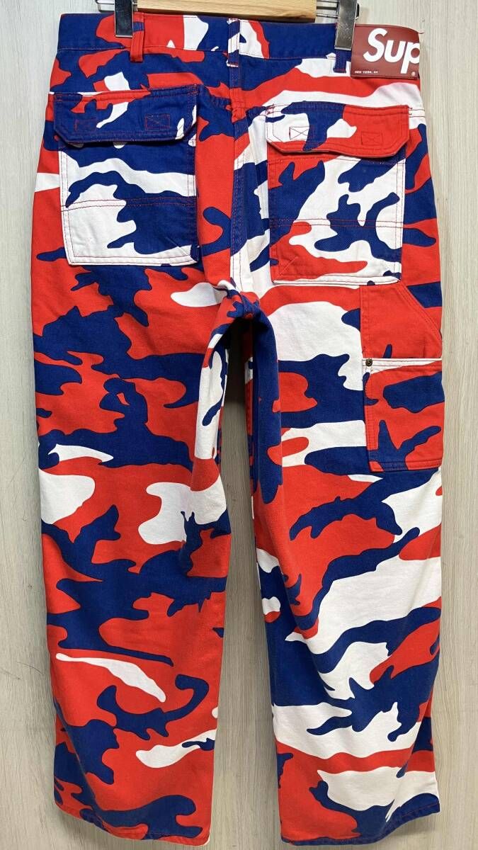 Supreme 22 SS Double Knee Denim Utility Pant ダブルニー デニム ユーティリティ カーゴパンツ シュプリーム カモフラ メンズ 30
