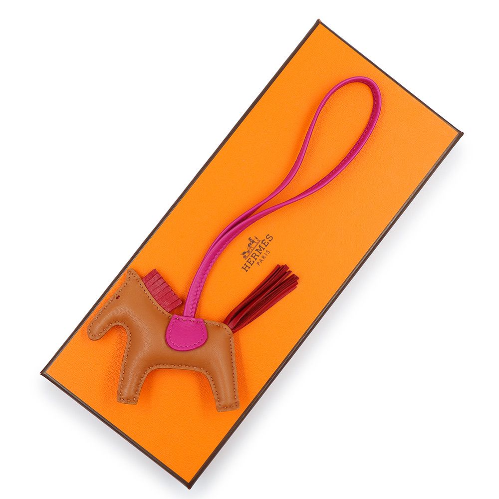 エルメス ロデオ PM チャーム アニューミロ ラムスキン レザー