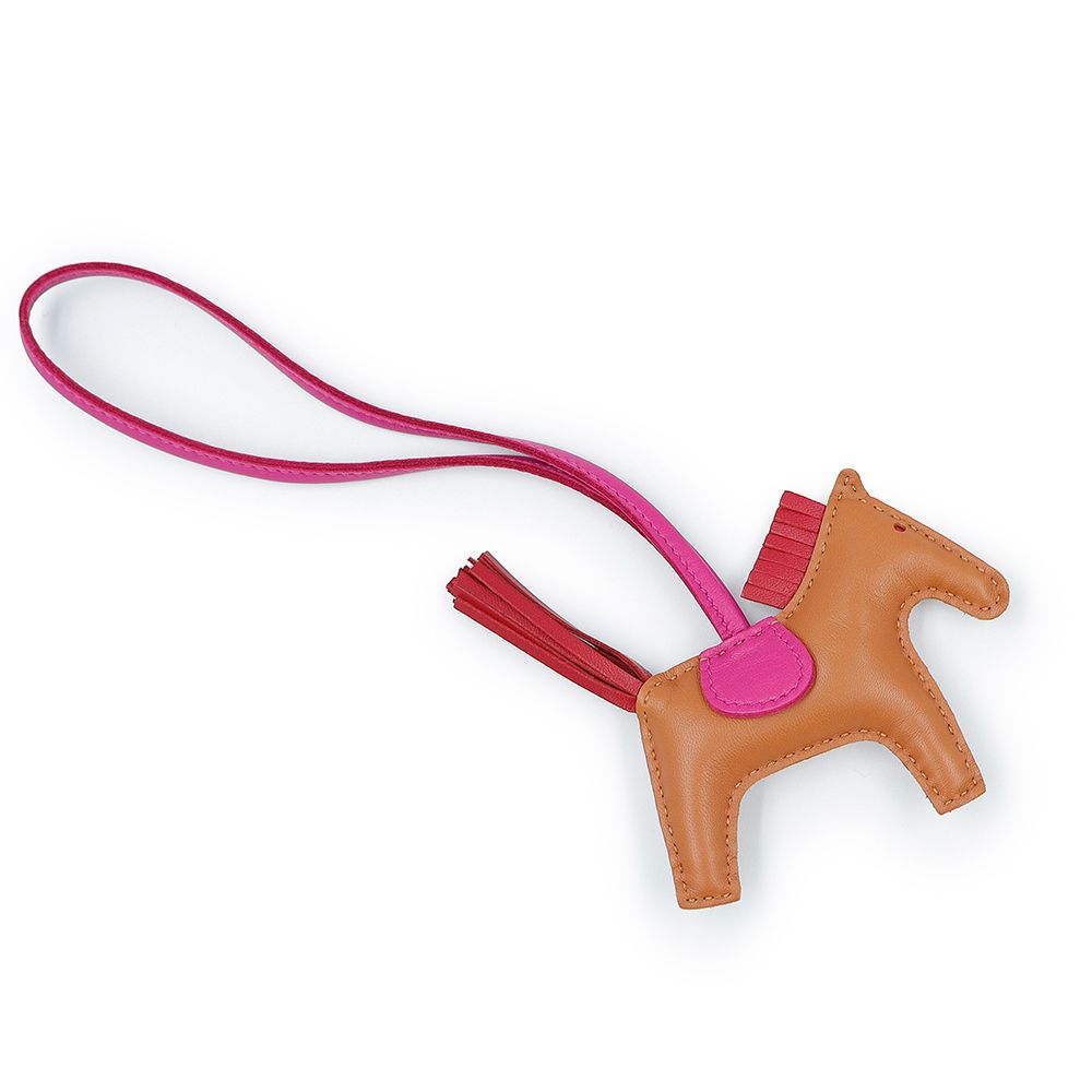 エルメス ロデオ PM チャーム アニューミロ ラムスキン レザー