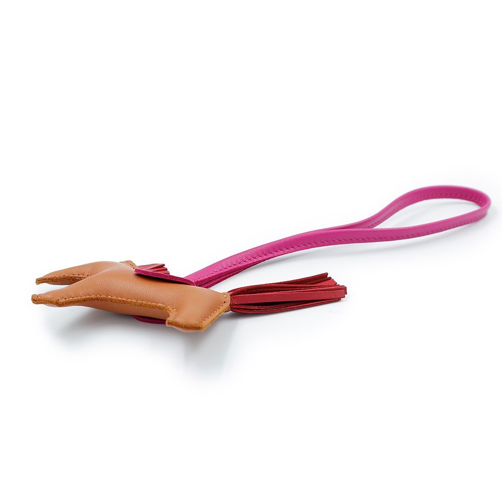 エルメス ロデオ PM チャーム アニューミロ ラムスキン レザー