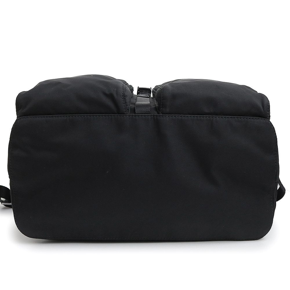 （中古）プラダ PRADA 三角ロゴプレート リュック デイパック バックパック TESSUTO テスート ナイロン NERO ネロ ブラック シルバー金具 1BZ070 プラダ 三角ロゴプレート リュック デイパック バックパック TESSUTO