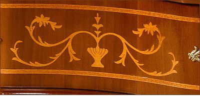 チェスト 木製 3段 完成品 58cm 象嵌 ロココ調 イタリア 家具 猫脚 丸