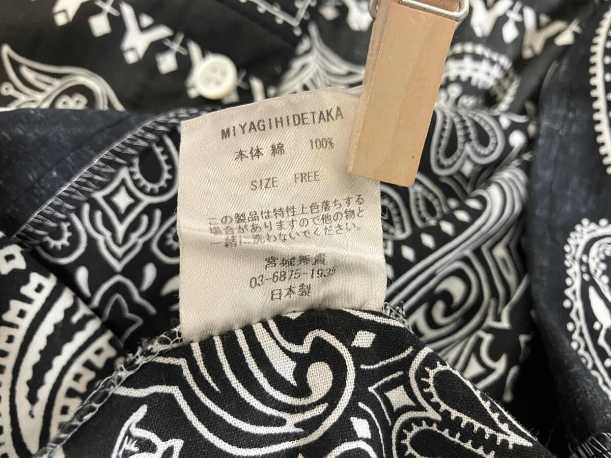 MIYAGIHIDETAKA 長袖シャツ サイズフリー 03-6875-1935 BANNDANAshirt