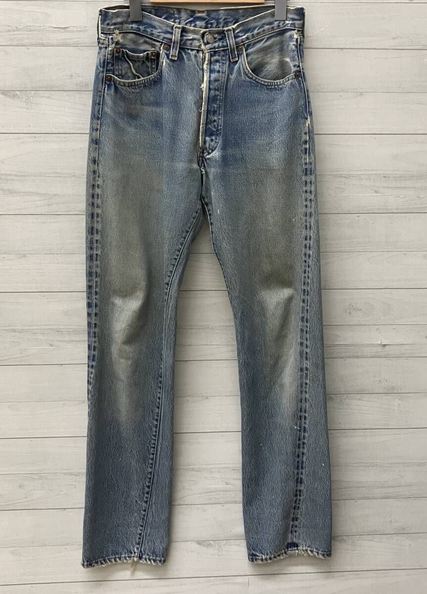 LEVI S リ-バイス バレンシア工場 80 ボタン裏555 赤耳 紙パッチ 紙タグ跡あり ジ-ンズ 状態込み ヴィンテージ