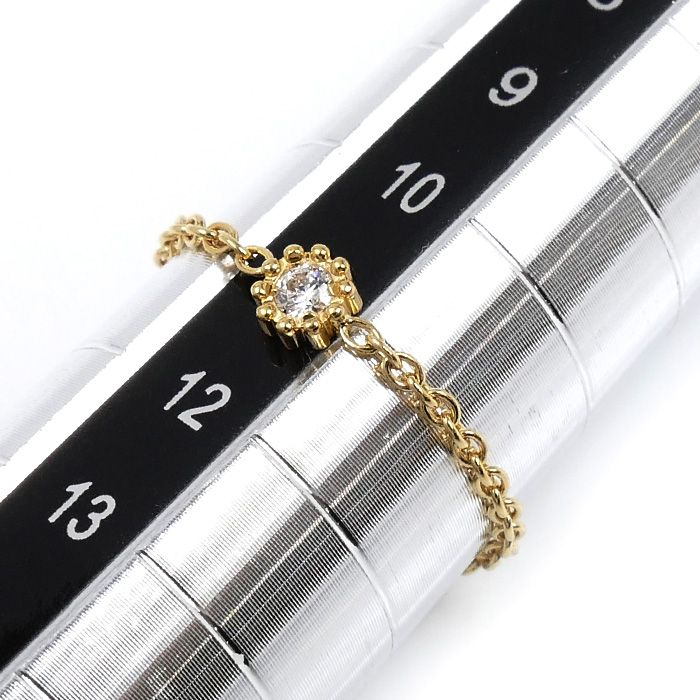 Dior ディオール K18YG イエローゴールド ミミローズ ダイヤ チェーン