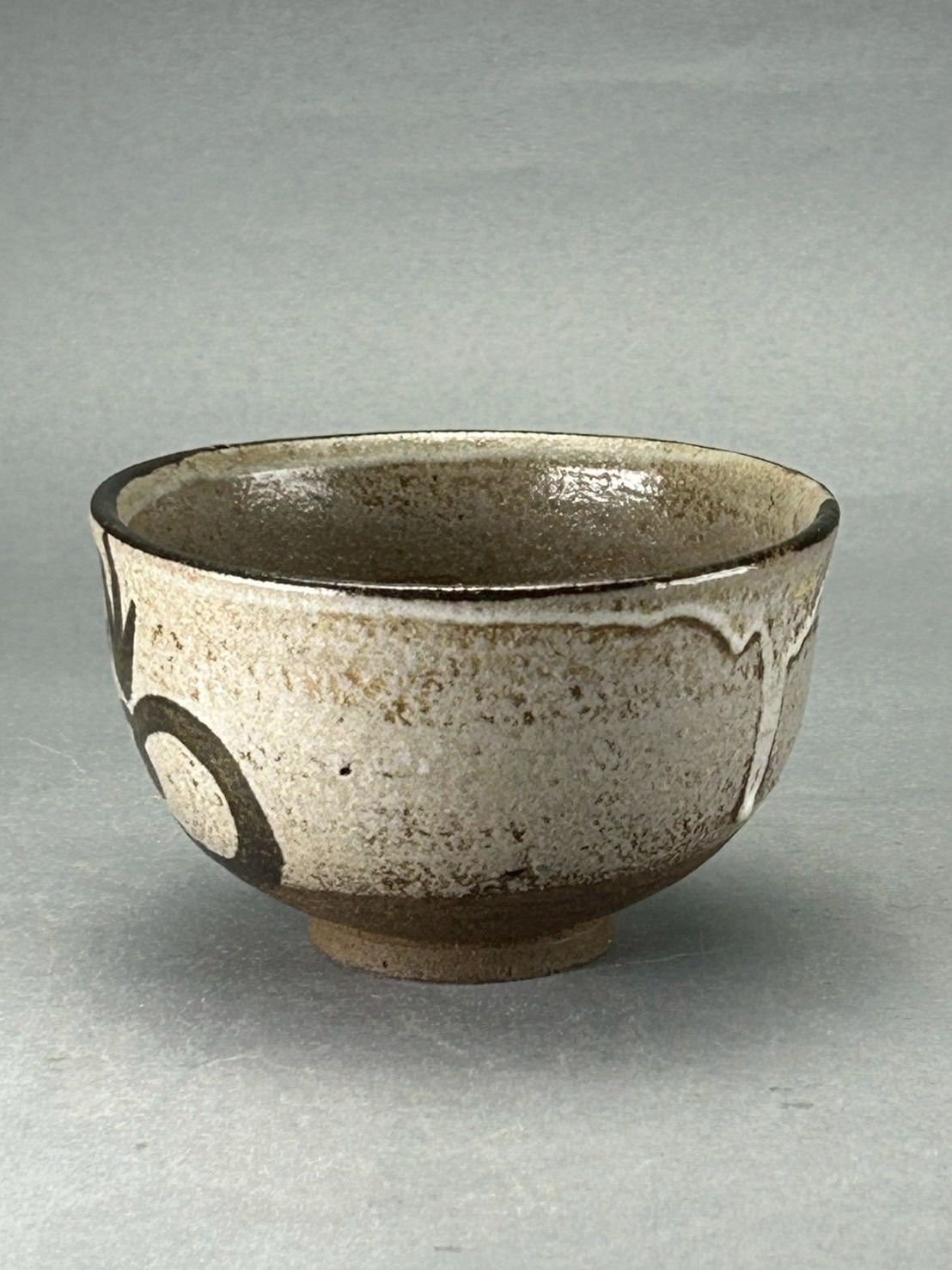 幽玄 時代 古絵唐津 釉垂茶碗 共箱 桃山