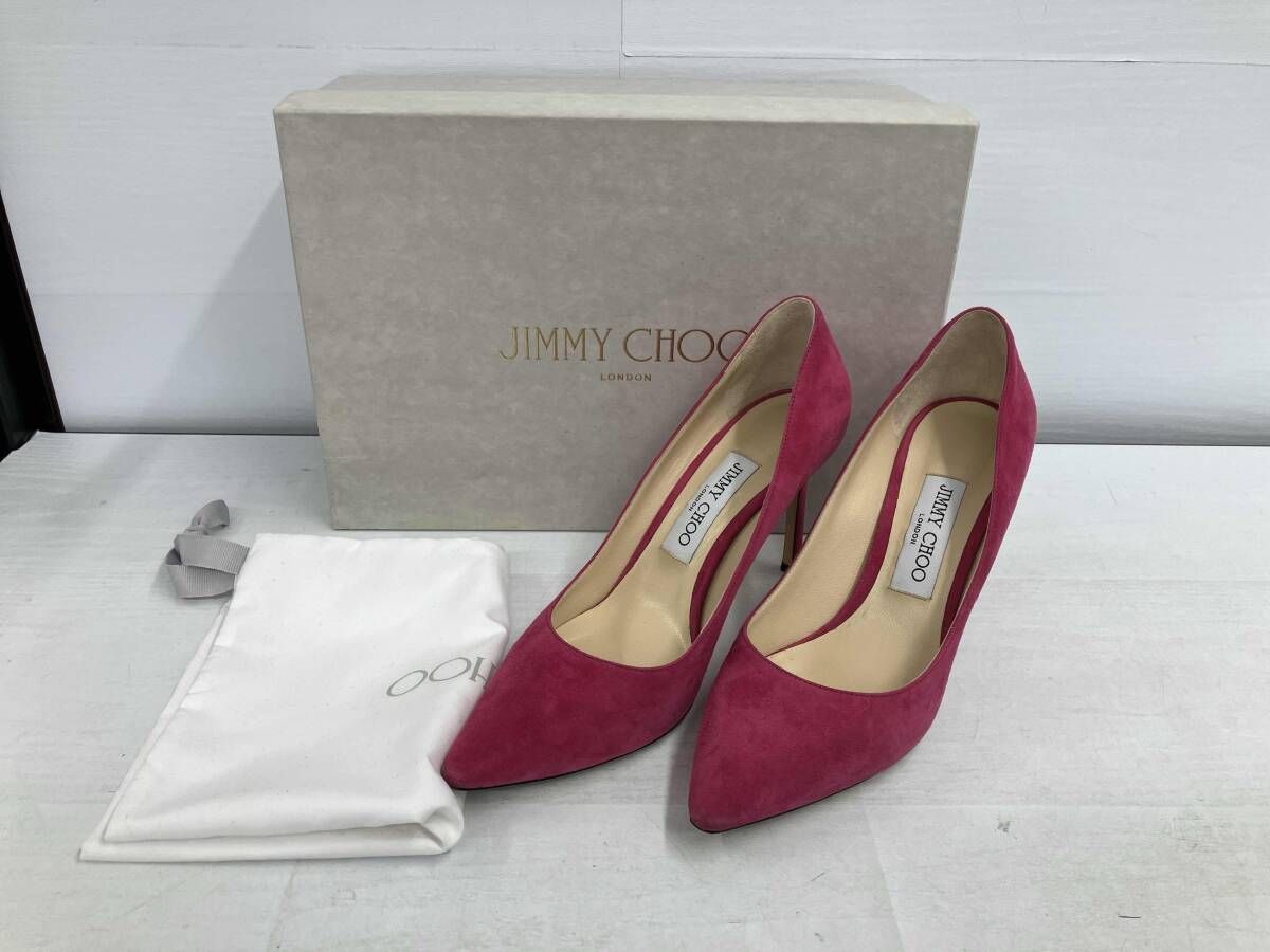 JIMMY CHOO ジミーチュウ ハイヒール パンプス ピンヒール ROMY 85 サイズ37 5 ピンク