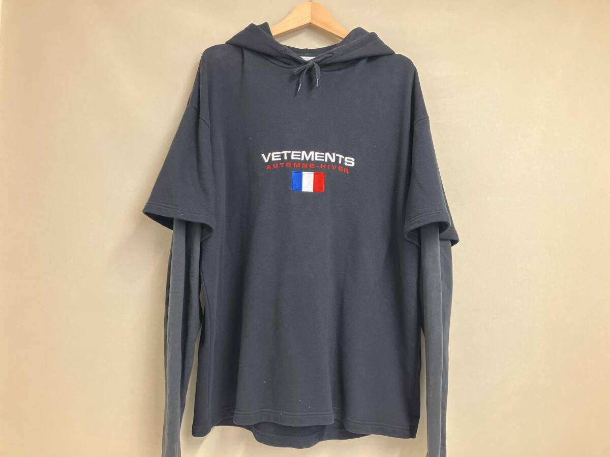 ヴェトモン オーロクチュールエンブロイダリーパーカー ブラック XSサイズ