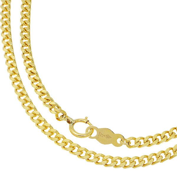 可 K 18 YG 2面シングル 喜平ネックレス 57 cm 12 9 g A キヘイ 18金 イエローゴールド