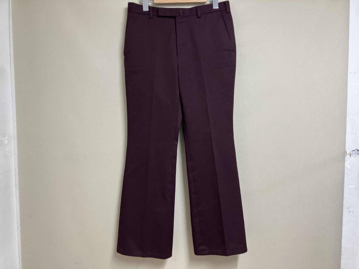JOHN ジョンローレンサリヴァン Twill Flare Pants ツイルフ パンツ 2 B 002-0219-45 サイズ44 ワインレッド