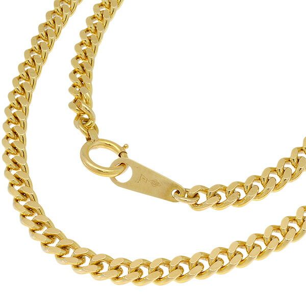 可 K 18 YG 2面シングル 喜平ネックレス 40.5 cm 20.1 g A キヘイ 18金 イエローゴールド