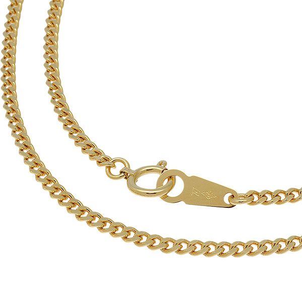 可 K 18 YG 2面シングル 喜平ネックレス 50 cm 9 g A キヘイ 18金 イエローゴールド