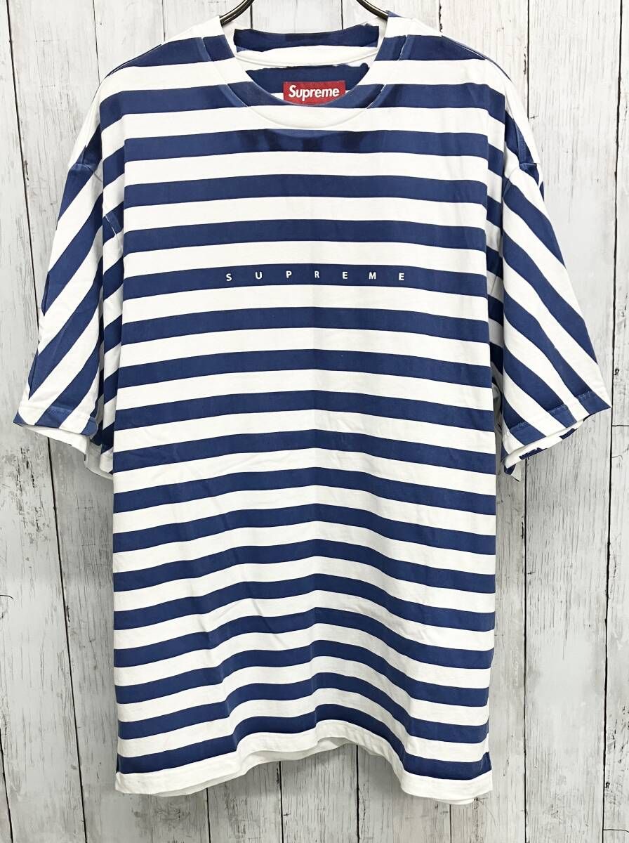 Supreme Overprint Stripe S/S Top半袖Tシャツ シュプリーム ボーダー