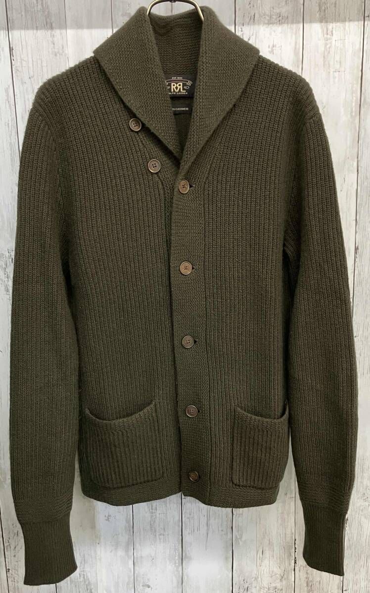 RRL RALPH LAUREN 長袖カーディガン ダブルアールエル ラルフローレン CASHMERE ショール size S