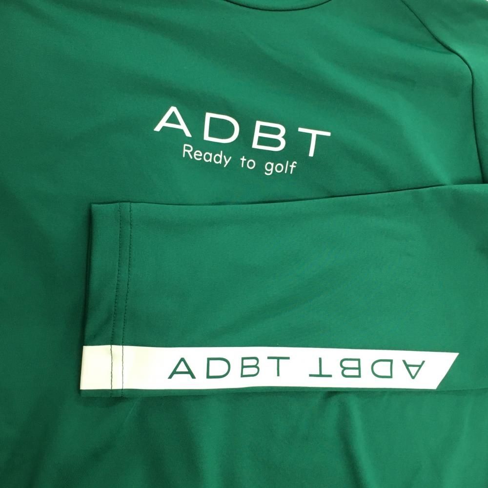 新品】アダバット 長袖ハイネックシャツ グリーン ストレッチ フロント