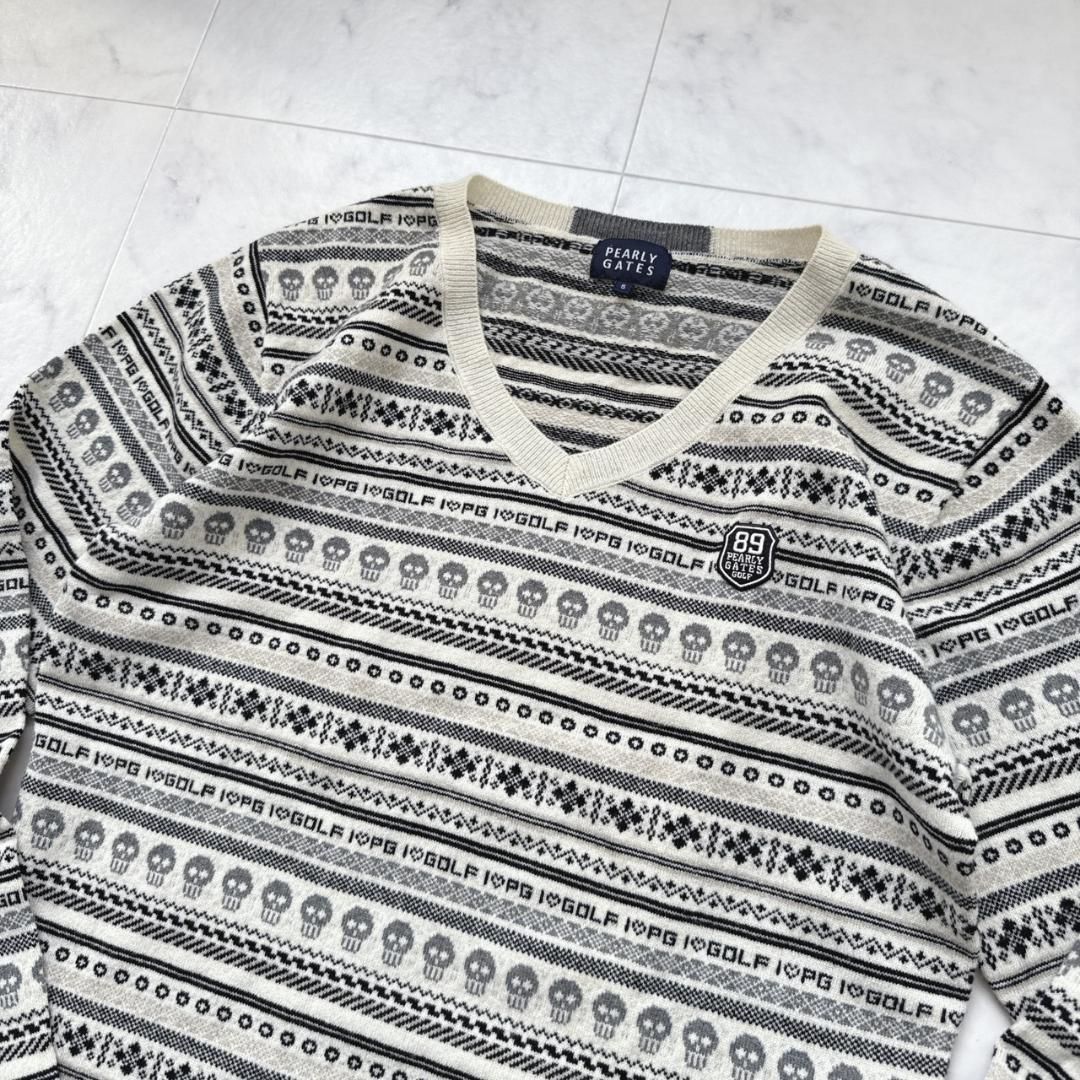 PEARLY GATESパーリーゲイツ I GOLF PG スカル柄ニット