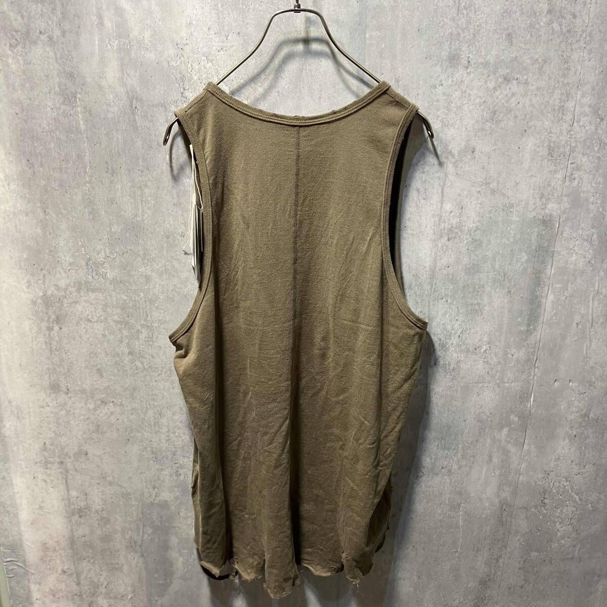 ANCELLM ベスト DAMNGE TANK TOP カーキ ANC-CT 141 アンセルム