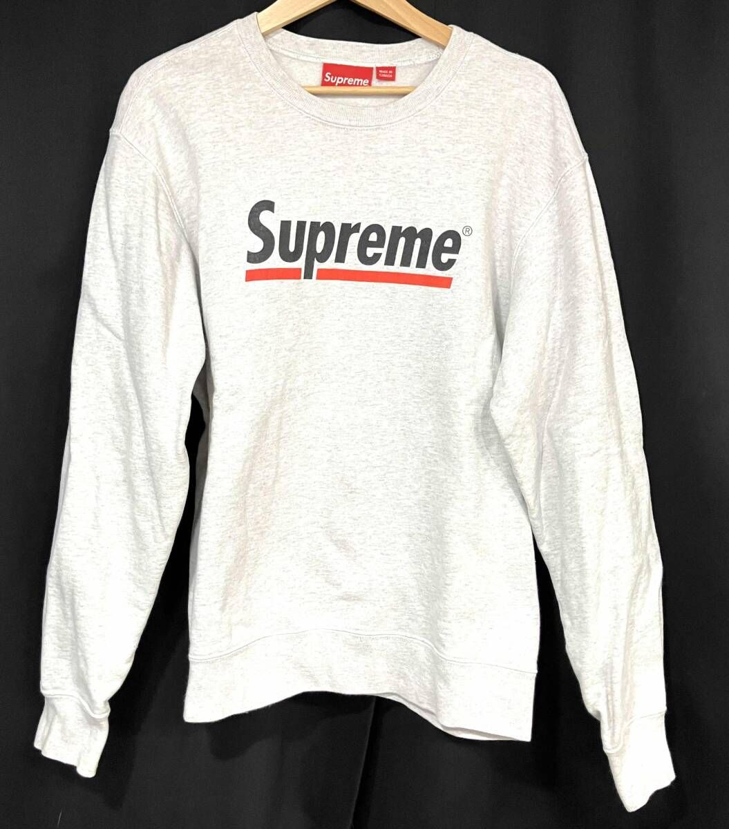 【早い者勝ち‼️】Supreme Underline Crewneck Mサイズ Supreme Underline Crewneck ホワイト 20SS スウェット シュプリーム