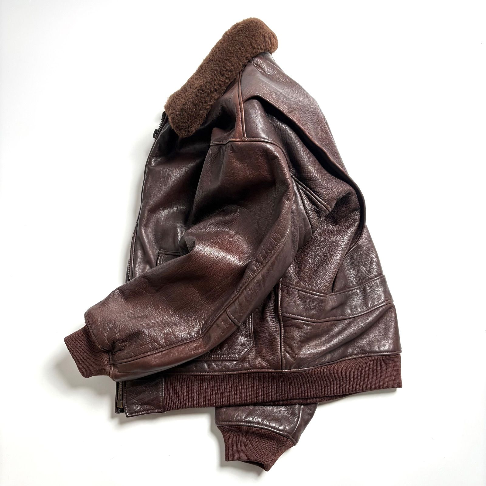 米国製】GOLDEN BEAR レザージャケット 茶 42 フライトジャケット G-1