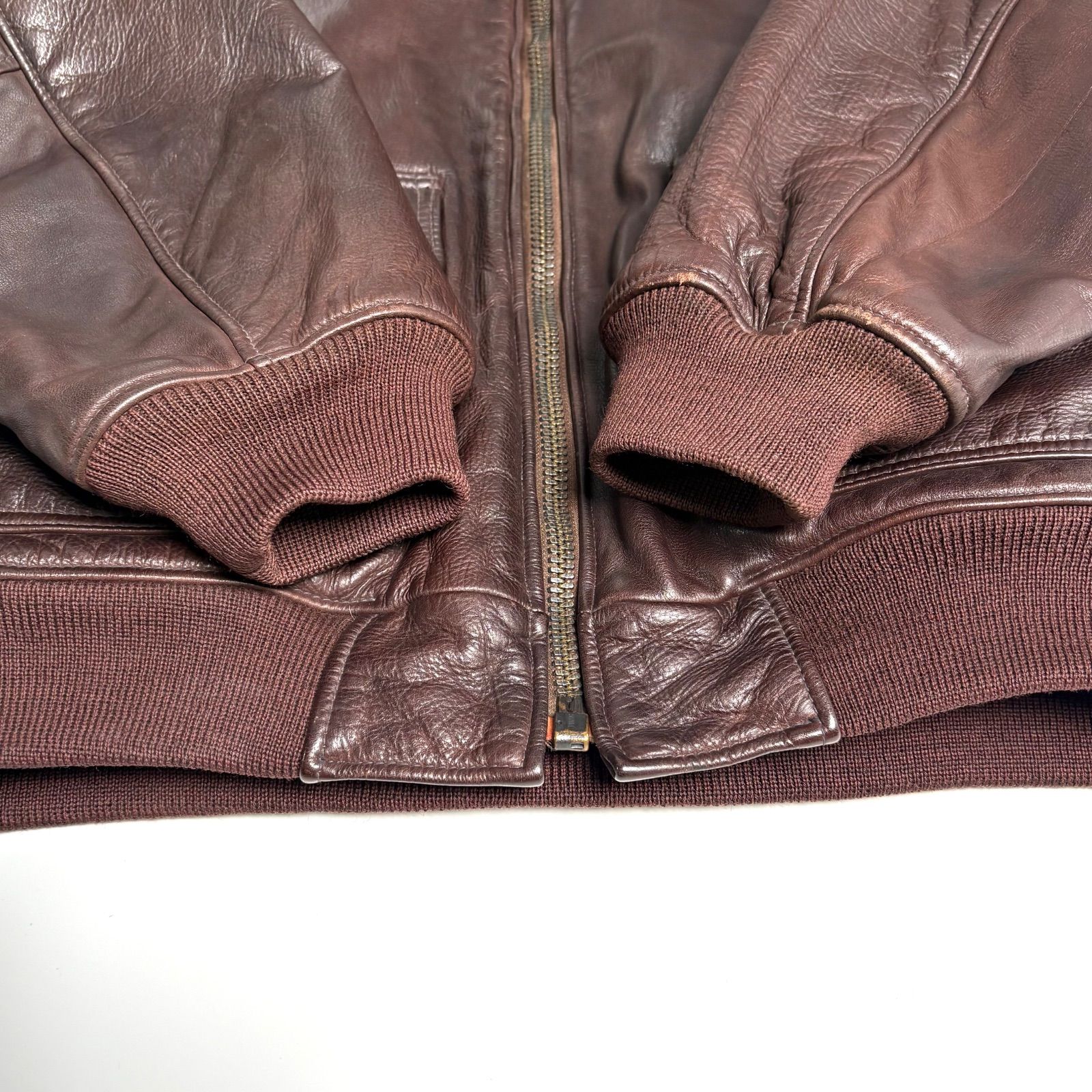 米国製】GOLDEN BEAR レザージャケット 茶 42 フライトジャケット G-1