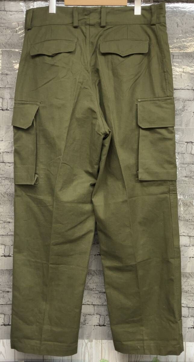 フランス軍 M-47 前期 1954年製 ミリタリー カーゴパンツ サイズ 表記35 XL カーキ