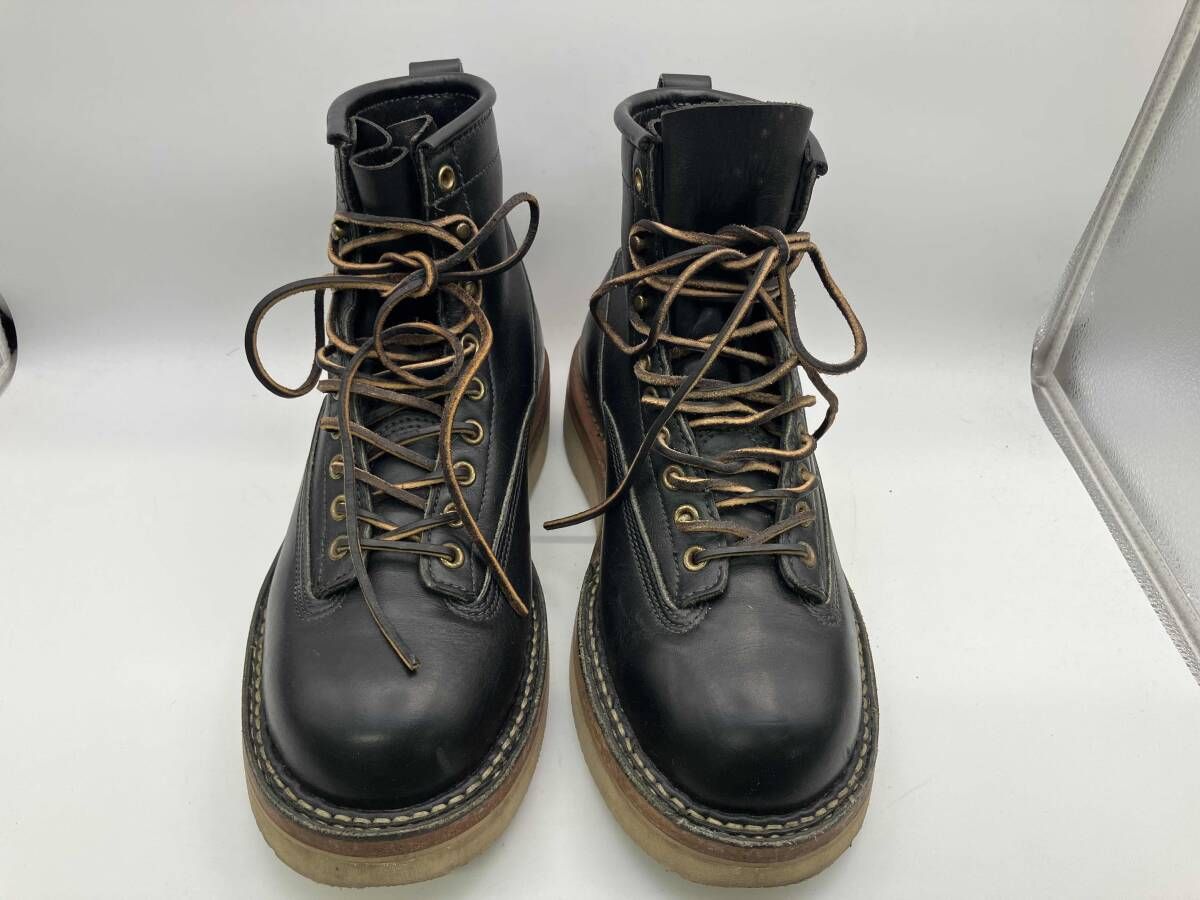 WHITE S ホワイツ ショートブーツ 4 Q FOREMAN 26 5㎝ ブラック 靴紐革製
