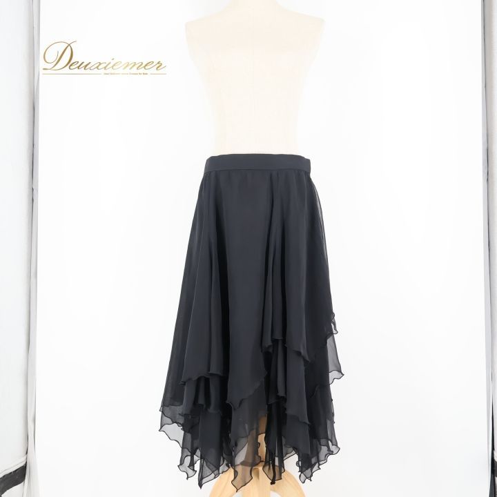 社交ダンス 衣装 スカート ブラック系 チャコット Chacott 黒 無地