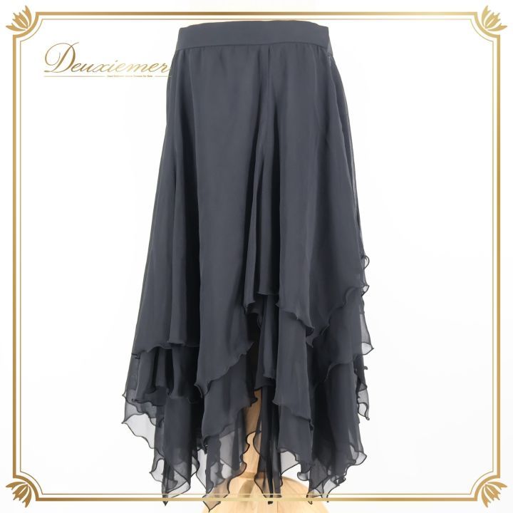 社交ダンス 衣装 スカート ブラック系 チャコット Chacott 黒 無地