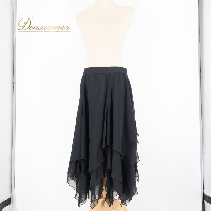 社交ダンス 衣装 スカート ブラック系 チャコット Chacott 黒 無地