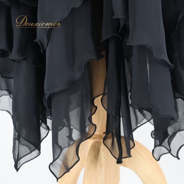 社交ダンス 衣装 スカート ブラック系 チャコット Chacott 黒 無地