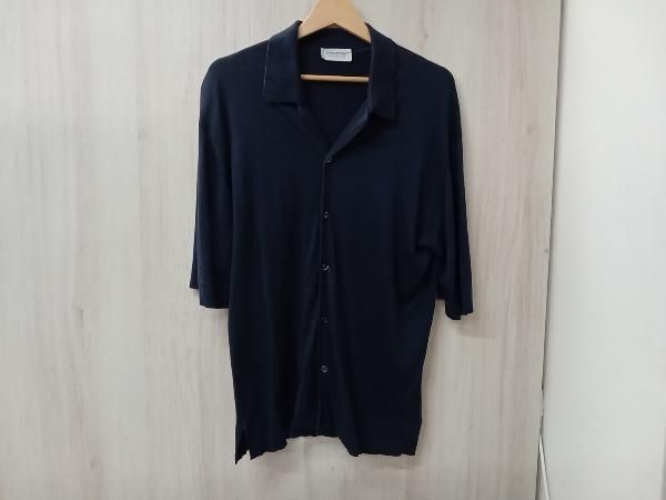 JOHN SMEDLEY ジョンスメドレー 半袖シャツ ネイビー サイズL