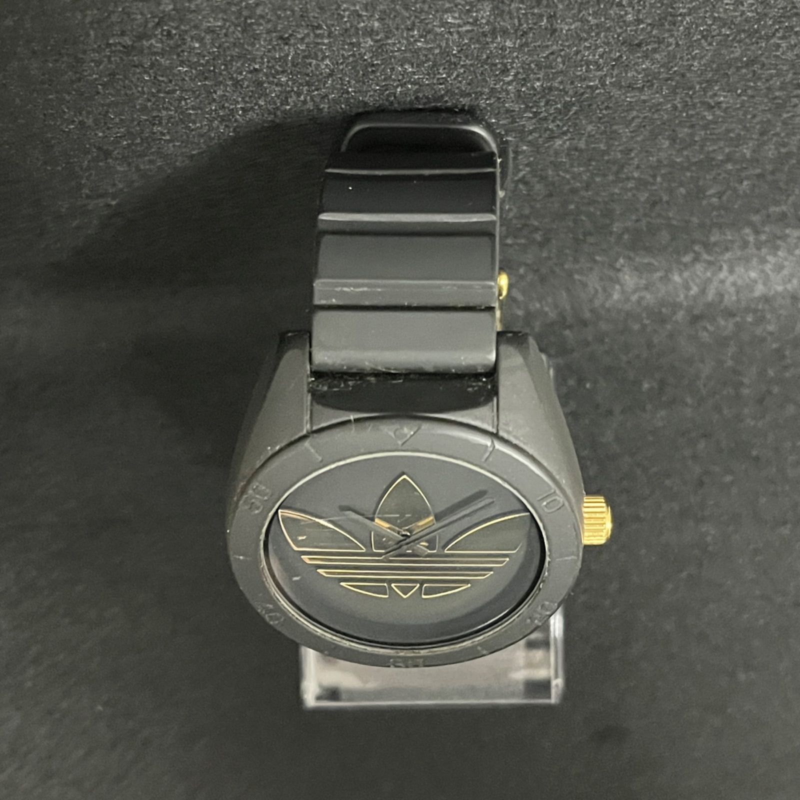 稼働品】 adidas アディダス 腕時計 サンティアゴ ラバーベルト 