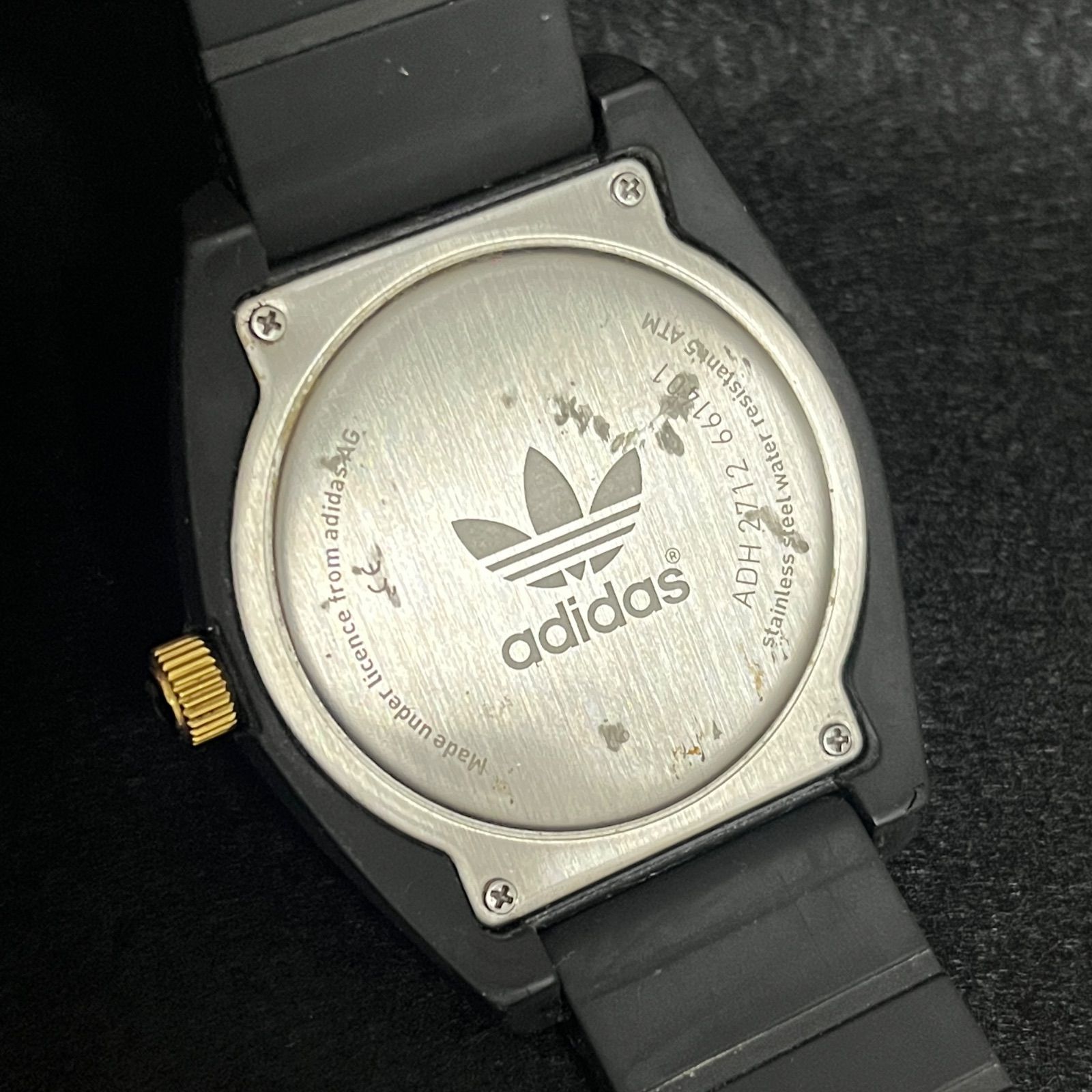 稼働品】 adidas アディダス 腕時計 サンティアゴ ラバーベルト 