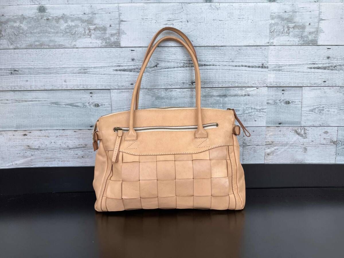 アコタ出品 Dakota ダコタ 編み込みバッグ レザー BEG トートバッグ - メルカリ