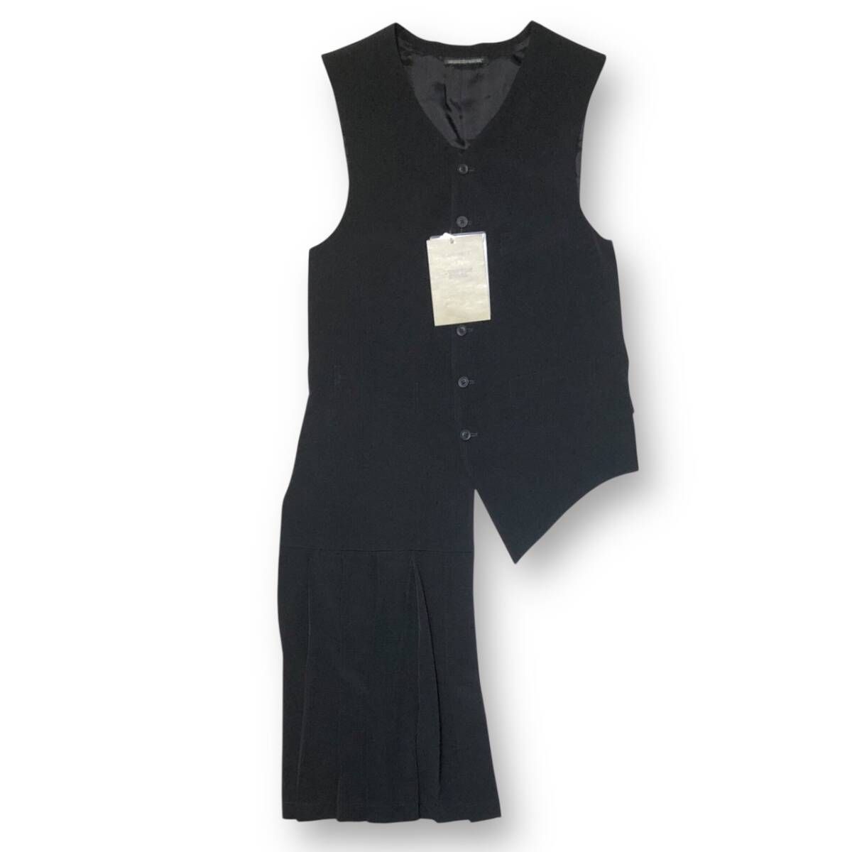 25 SS YOHJI POUR HOMME TA TUXEDO PLEATED VEST ベスト 2 ブラック HP V 09 500 ヨウジヤマモトプールオム
