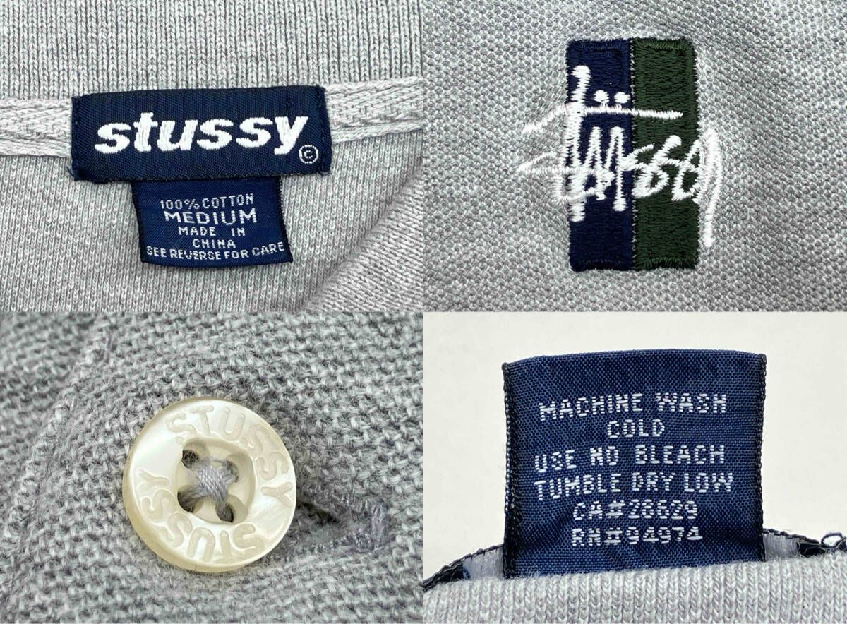 OLD STUSSY オールドステューシー 半袖 ポロシャツ 紺タグ サイズ：M