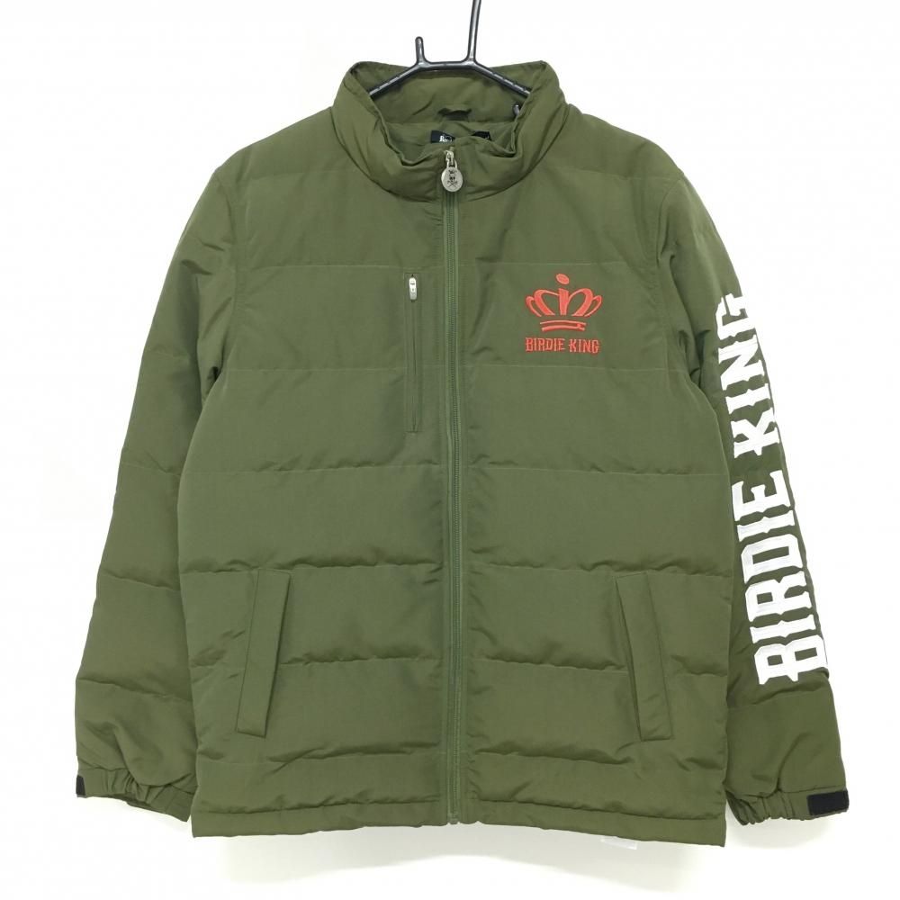 バーディーハント 中綿ジャケット カーキ ロゴレッド メンズ L ゴルフウェア Birdie hunt