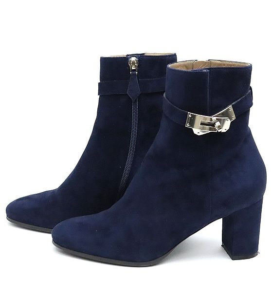 広尾店】エルメス HERMES ネオ ショートブーツ ケリー金具 スエード